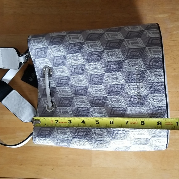 Karl Lagerfeld Paris White Adele Bucket Bag - Picture 10 of 13